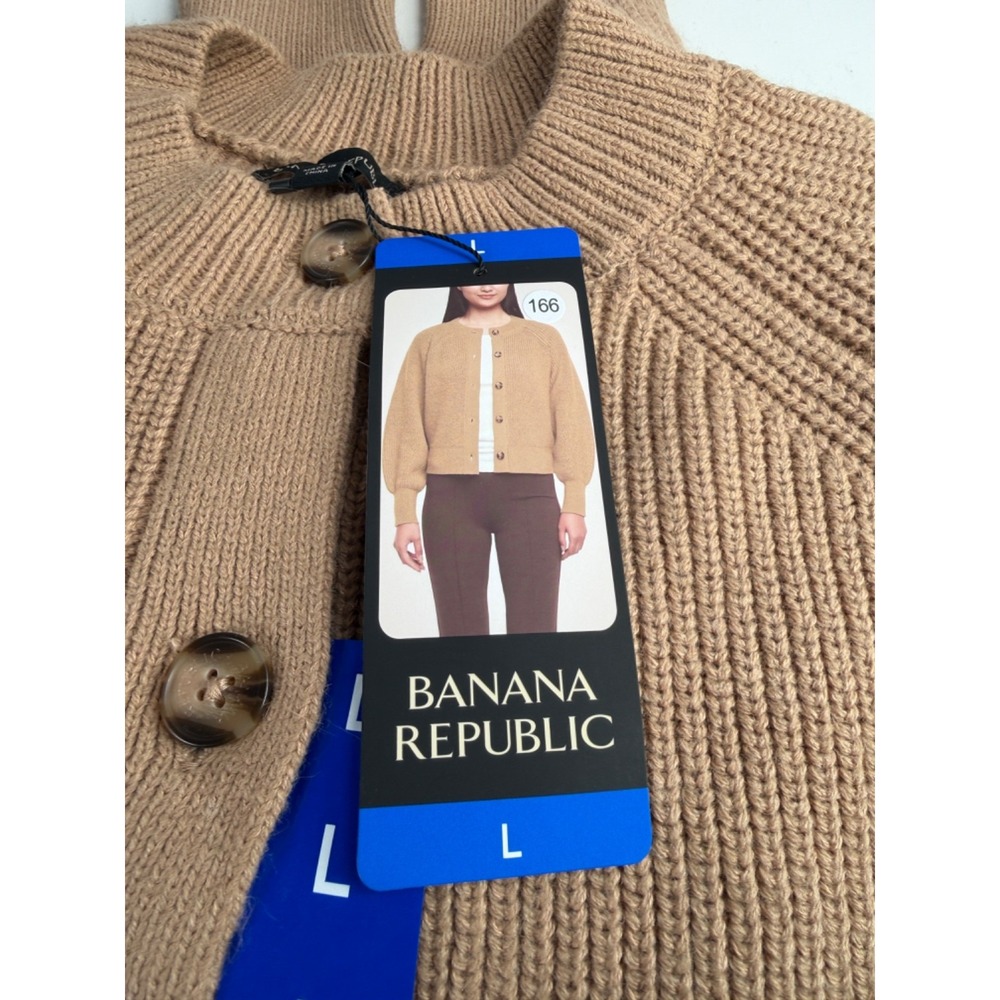 Banana Republic Women's Button Front Cardigan Size Large Tan NWT